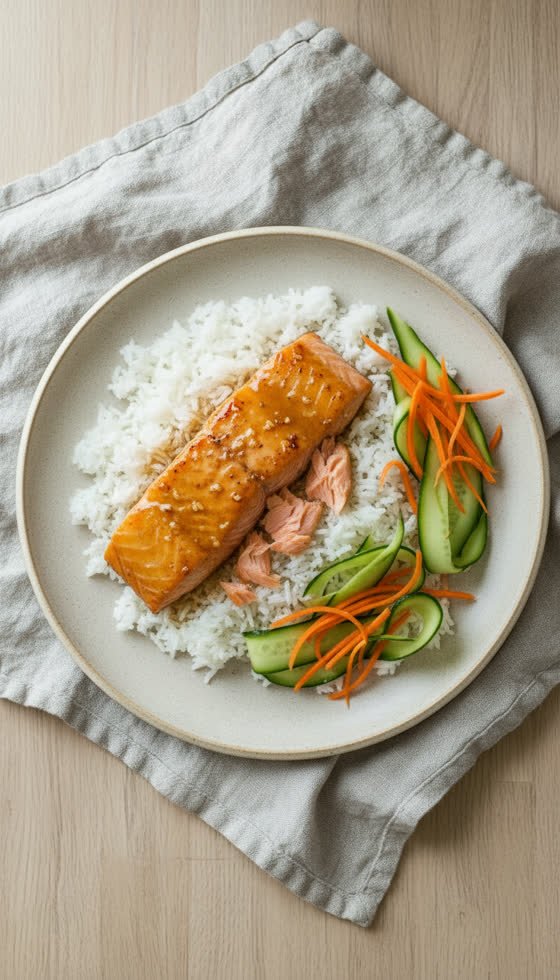 Honey Garlic Salmon Bowl