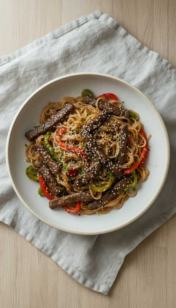 Sesame Beef Noodles