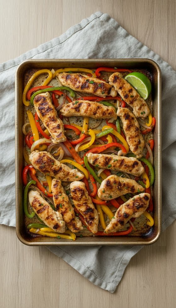 Sheet Pan Chicken Fajitas