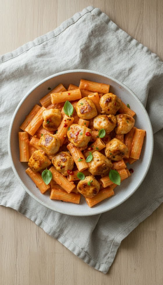 Spicy Rigatoni with Chicken