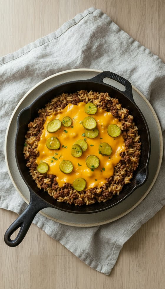 Cheeseburger Rice Skillet