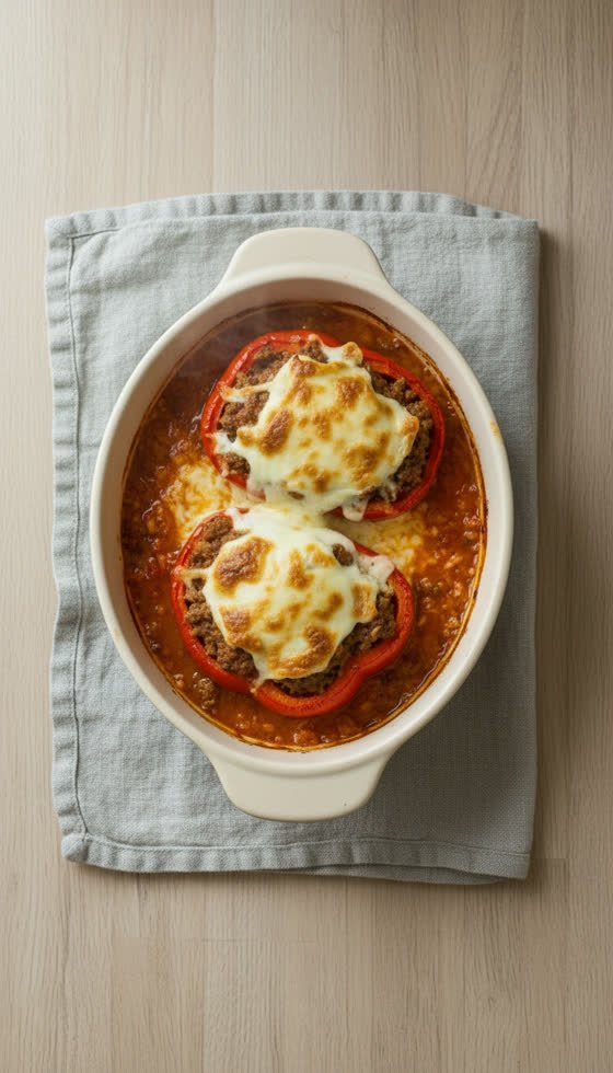 Beef and Rice Stuffed Peppers