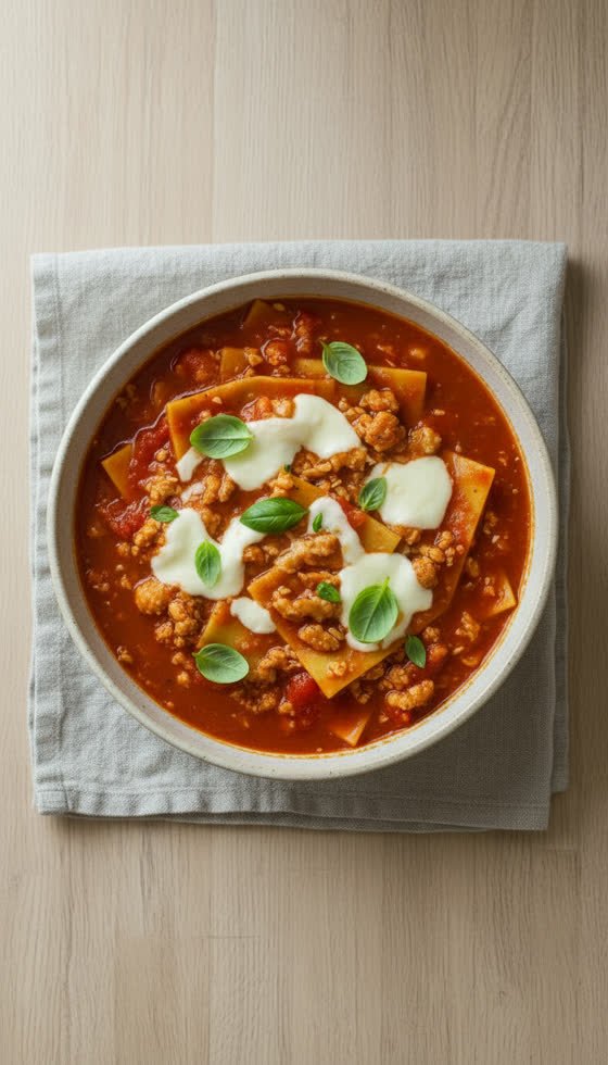 Lasagna Soup with Turkey
