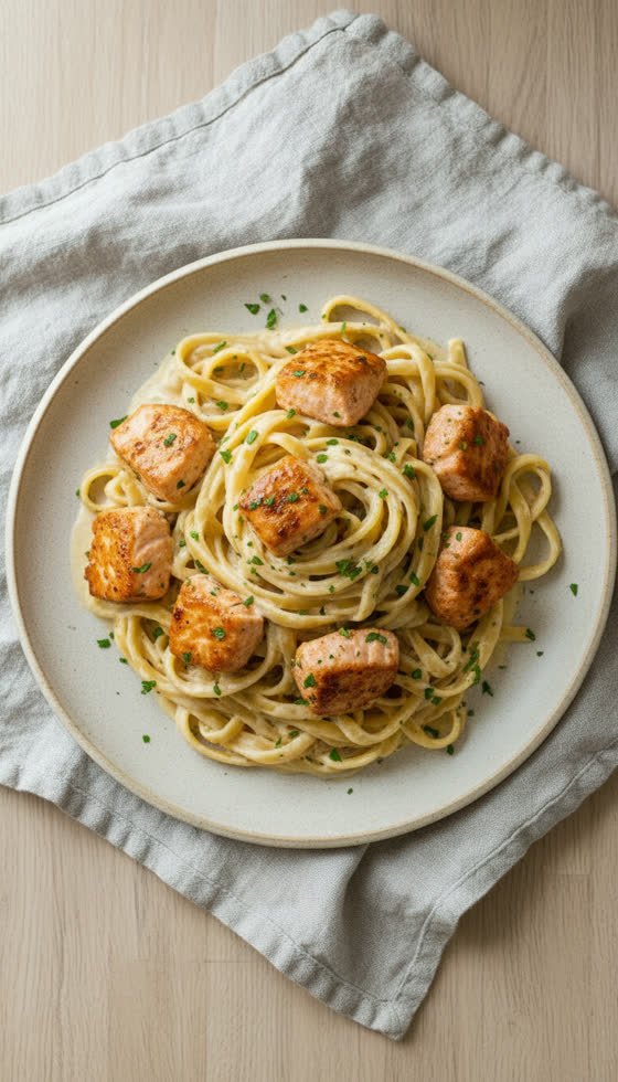 Cajun Salmon Alfredo