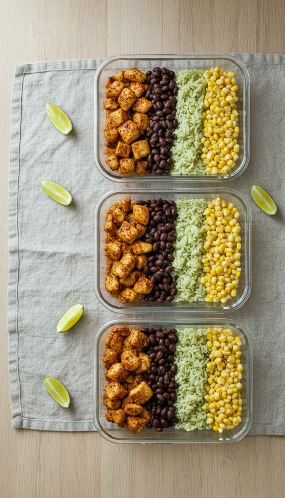 Chicken Burrito Bowl Prep