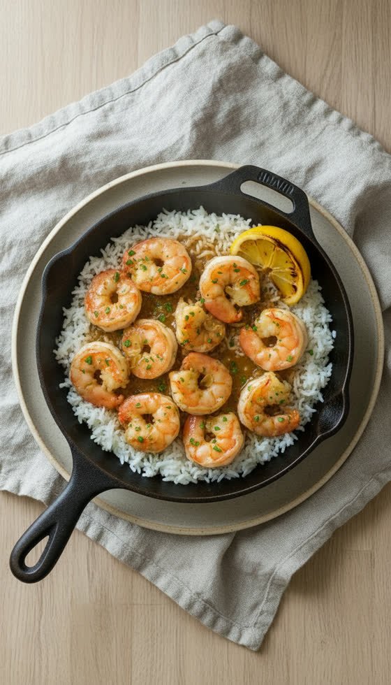Garlic Butter Shrimp and Rice