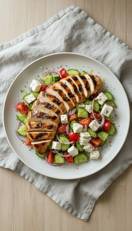 Grilled Chicken and Greek Salad
