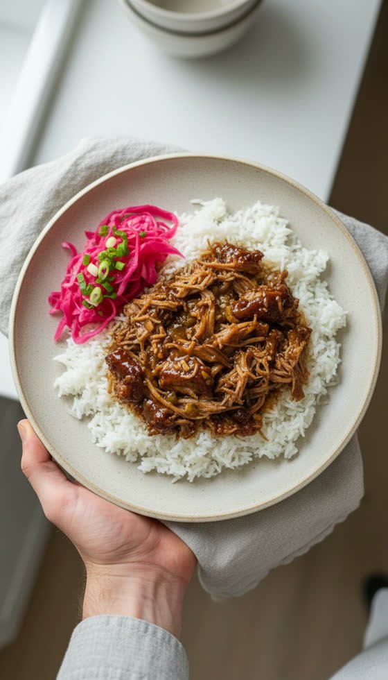 Slow Cooker Pulled Pork Bowls