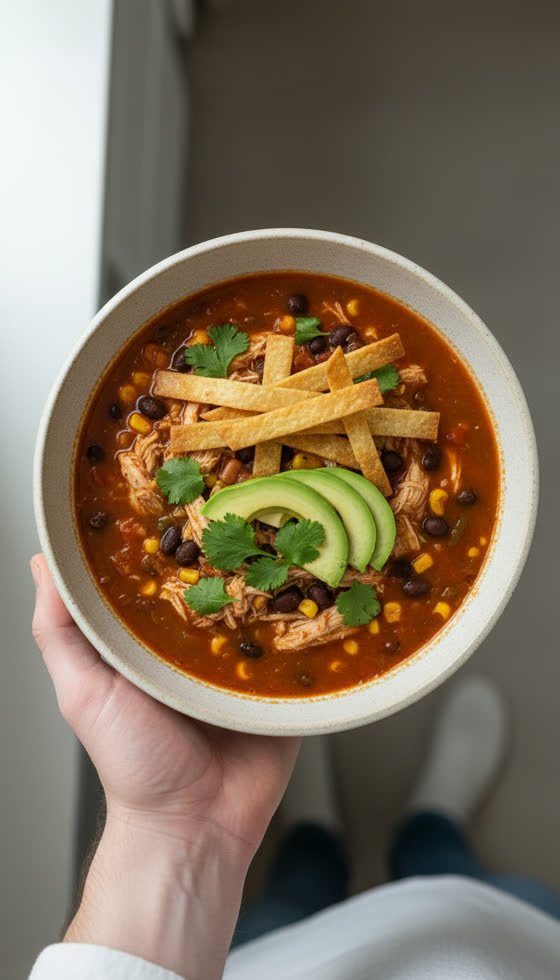Slow Cooker Chicken Tortilla Soup