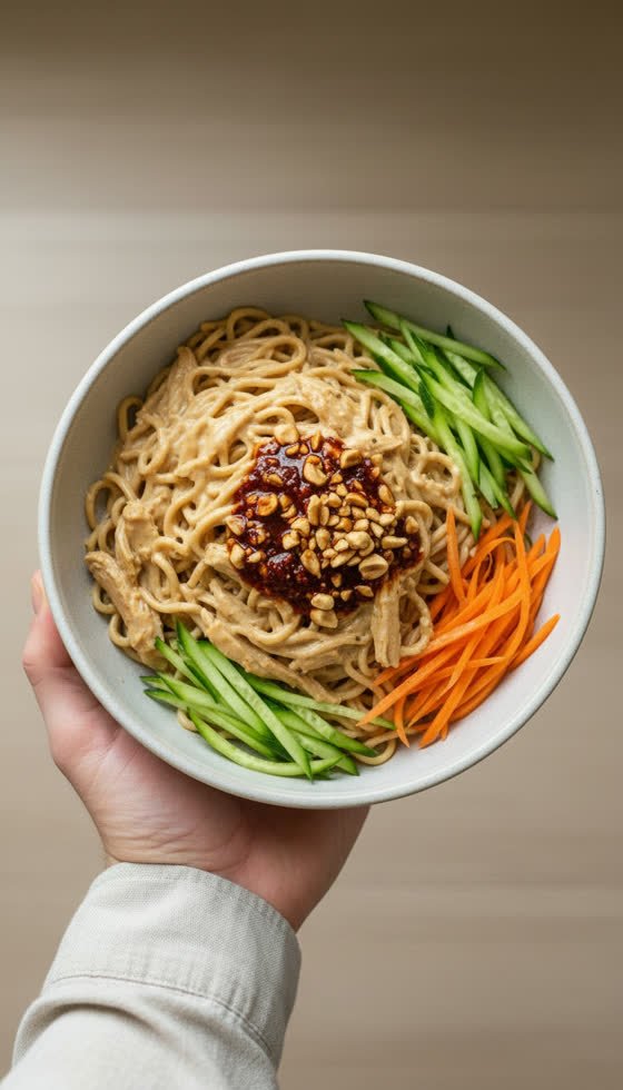 Spicy Peanut Chicken Noodles