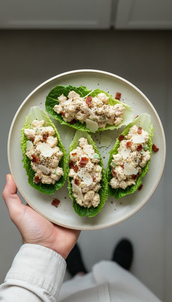 Keto Chicken Caesar Cups